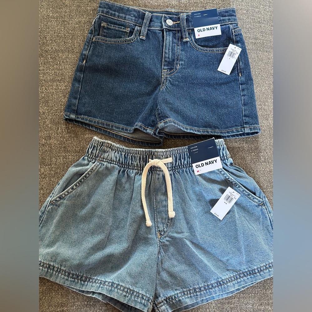 2 new pairs with tags Old Navy Kids Blue Jean Shorts